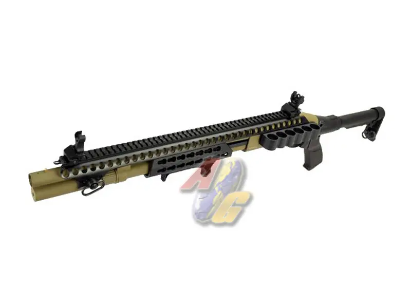 Golden Eagle M870 Tri-Shot Gas Pump Action Shotgun - Tan
