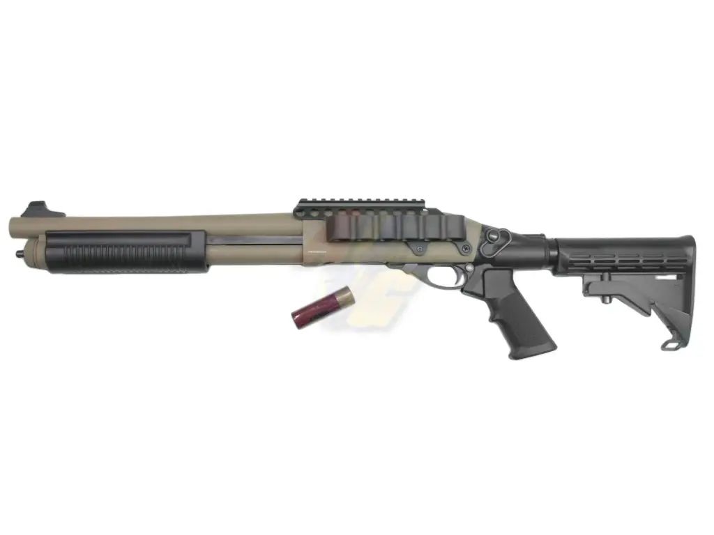 [GE-SG-M8873-TAN] Golden Eagle M870 Medium Tri-Shot Gas Pump Action Shotgun - Tan