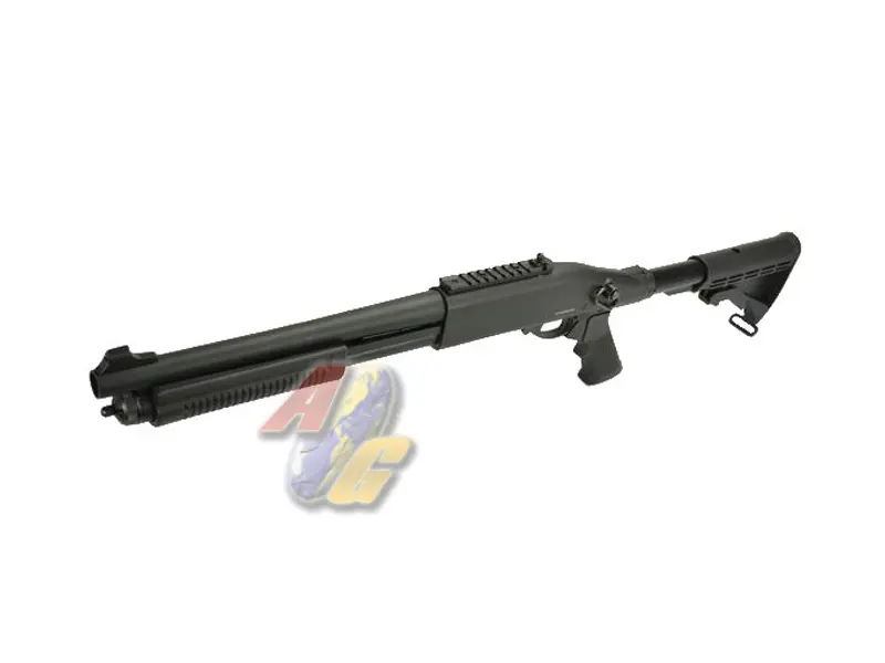 Golden Eagle M870 Gas Pump Action Shotgun with A2 Style Grip (Black)