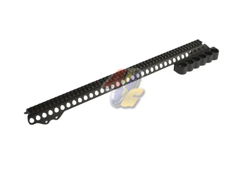 Golden Eagle M870 Gas Pump Action Shotgun Top Rail Mount with Shell Holder - Long
