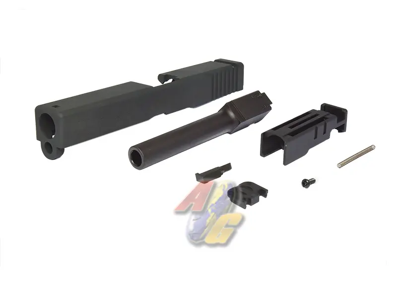 [GD-GLK-46-BK] Guarder Aluminum Slide with Steel Barrel Set for Tokyo Marui G17/ G22 GBB Series - 2018 Version (BK)