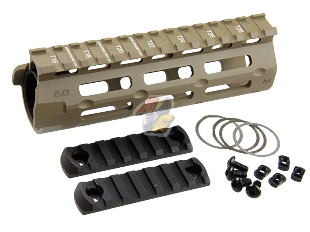 APS Evolution Tech M-Lok 6" Rail System Set for M4/ M16 Series AEG (Dark Earth)