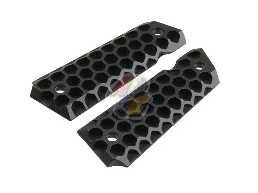 [5KU-GB-436-B] 5KU Aluminum Hive Pistol Grip Cover for Tokyo Marui M1911 Series GBB (Black)