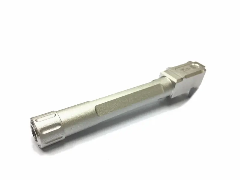 5KU Aluminum FI Threaded Barrel For Tokyo Marui G17 Series GBB ( 14mm-/ Silver )