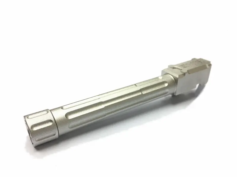 5KU Aluminum 9INE Threaded Barrel For Tokyo Marui G17 Series GBB ( 14mm-/ Silver )