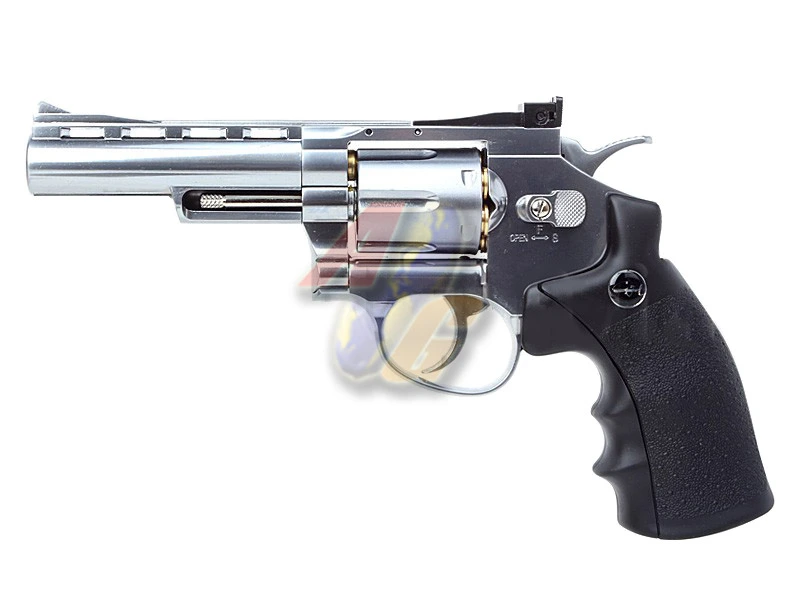 GUN HEAVEN 4 Inch Magnum Co2 Revolver - 4.5mm (Silver)