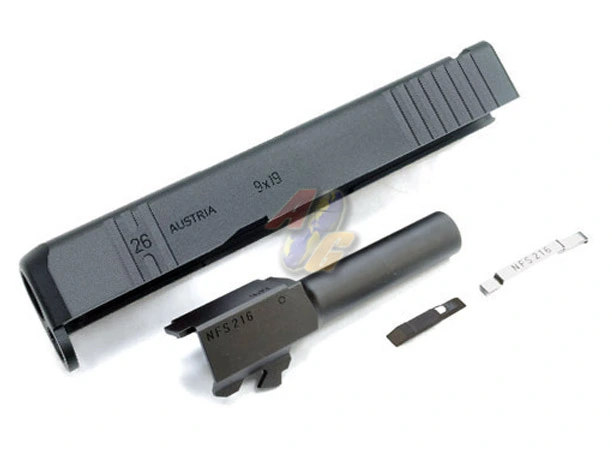 Guarder CNC Aluminum Slide and Steel Barrel Kit for Tokyo Marui G26 GBB Series - BK