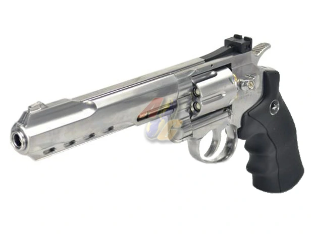 GUN HEAVEN 702 6 Inch 4.5mm Co2 Revolver - Silver