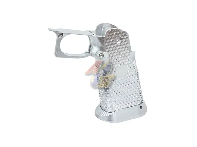 Kung Fu Airsoft CNC Aluminum Grip for Tokyo Marui Hi- Capa GBB Series - Silver