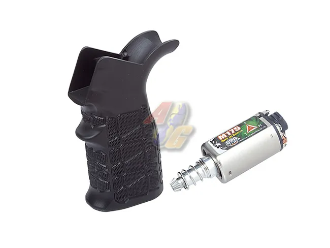 G&P M4 Waffle CNC Heat Sink Grip Devil Jet Kit for Tokyo Marui, G&P M4/ M16 AEG Series (Hex, Black)