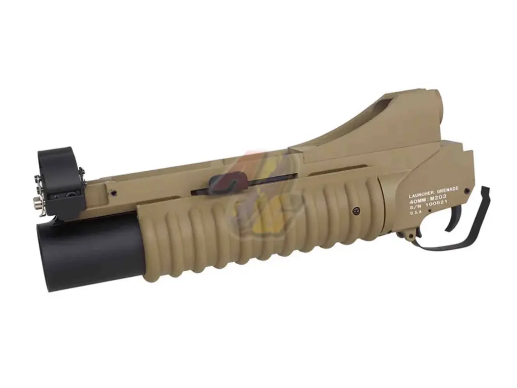 E&C Metal M203 Grenade Launcher for M4/ M16 AEG Series - Shorty Type (Dark Earth)