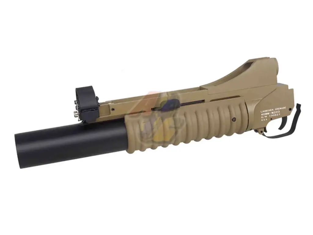 [EC-MP046A-DE] E&C Metal M203 Grenade Launcher for M4/ M16 AEG Series - Long Type (Dark Earth)