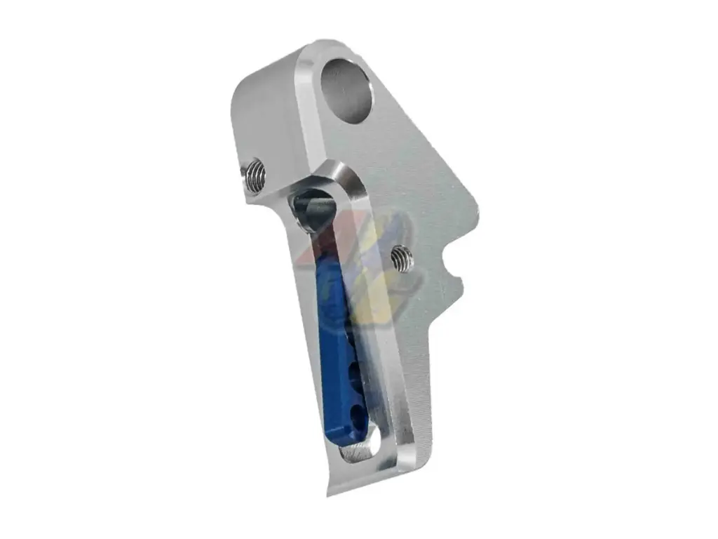 Revanchist Airsoft CNC Aluminum Flat Trigger Set (Silver Body) for Umarex Walther PDP GBB (Blue)
