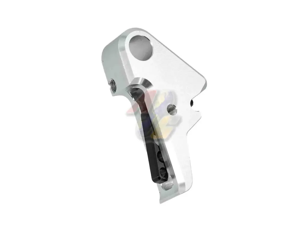 Revanchist Airsoft CNC Aluminum Flat Trigger Set (Silver Body) for Umarex Walther PDP GBB (Black)