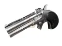 Marushin Hunter Derringer 6mm X Cartridge Gas Non-Blowback Pistol (Silver)