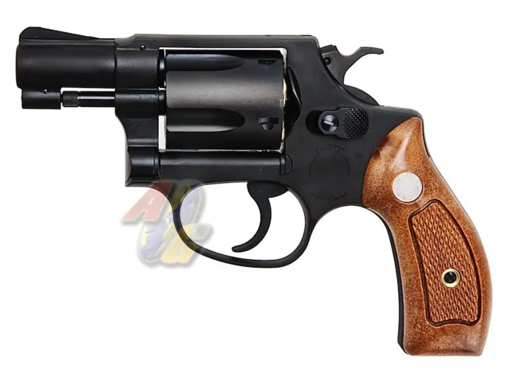 [MS-GP-4240078] Marushin S&W M36 Chief Special X Cartridge 2 Inch Gas Revolver ( Wood Grip/ Black )