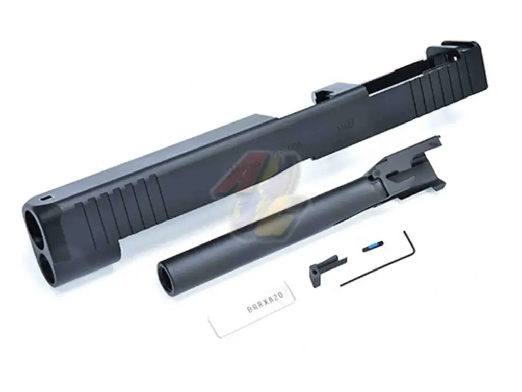 Guarder CNC Steel Slide with Steel Outer Barrel Kit for Tokyo Marui G17 Gen.5 MOS GBB/ G34 Gen.5 MOS - BK