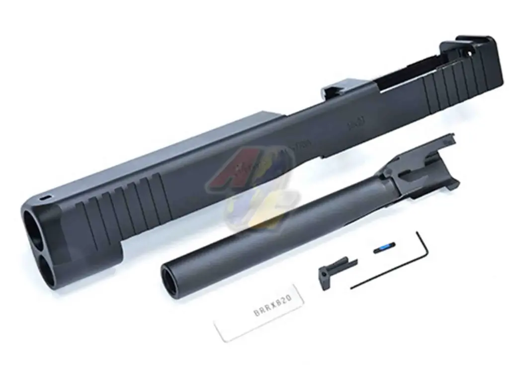 Guarder CNC Aluminum Slide with Steel Outer Barrel Kit for Tokyo Marui G17 Gen.5 MOS, G34 Gen.5 MOS GBB Series - BK