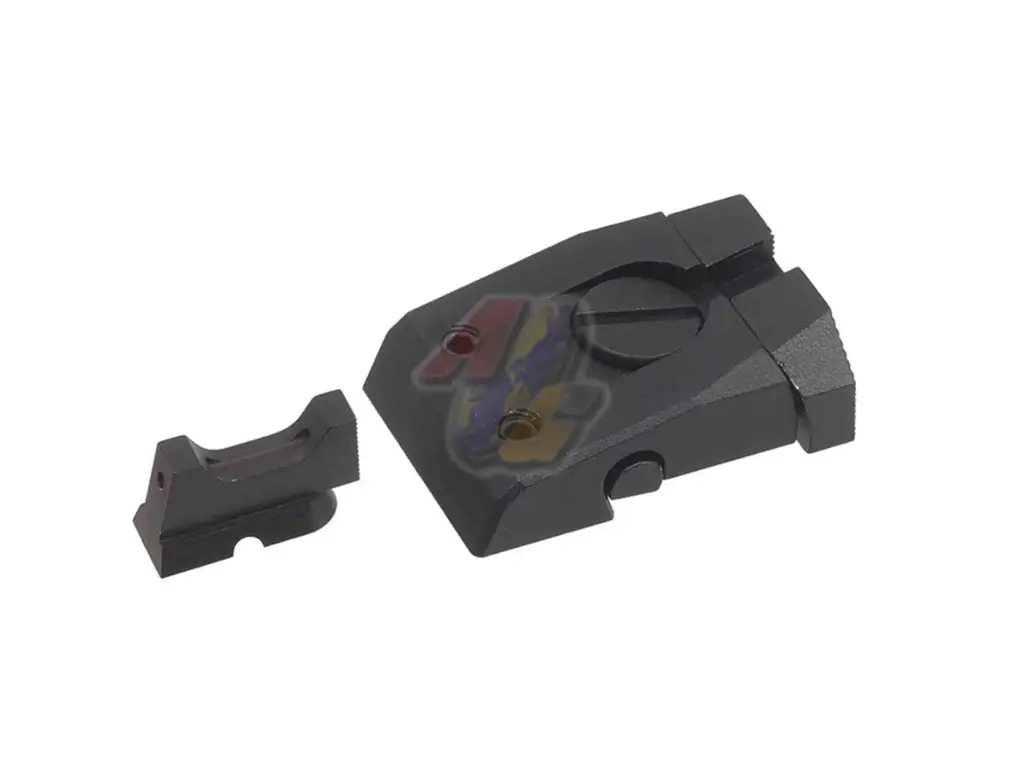 5KU Aluminum Fiber Sight Set For KJ Shadow 2 GBB (Black)