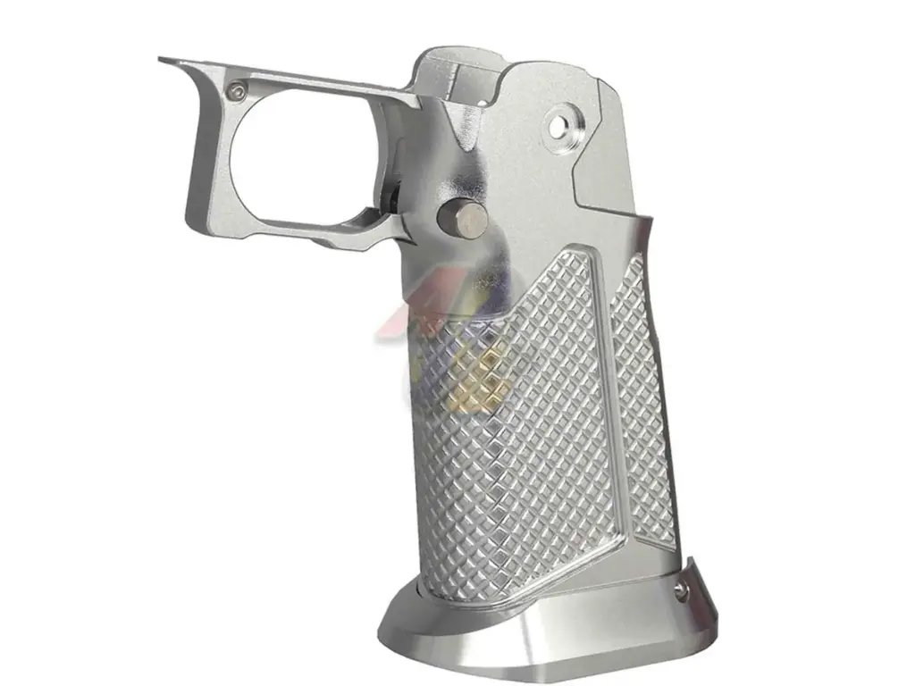 5KU CNC Aluminum Grip Type.10 For Tokyo Marui Hi-Capa Series GBB ( Silver )