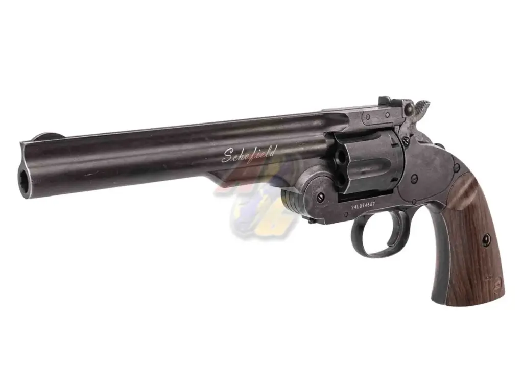 ASG Schofield 6" Aging Co2 Revolver (Black/ Wooden Grip)