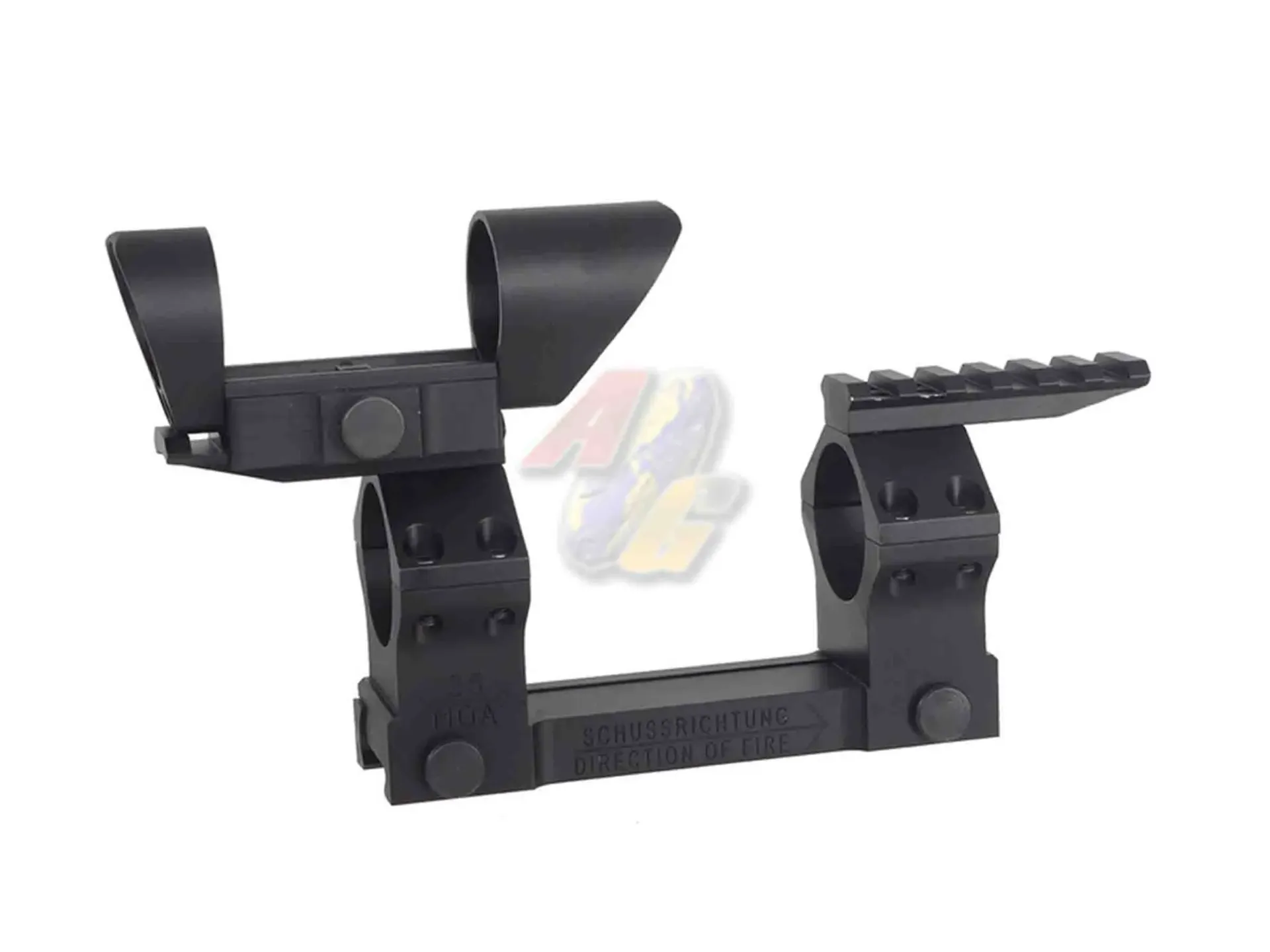 E&C 30mm Scope Mount with T1 Sunshade Mount - Black