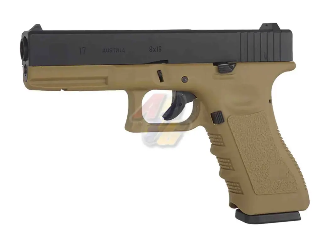 E&C G17 Gen.3 GBB Pistol (Black/ Dark Earth)