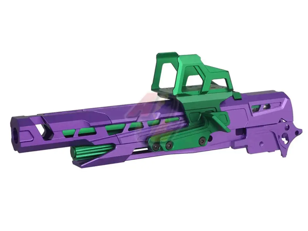 5KU CNC EX-02 Slide and Frame for Tokyo Marui Hi-Capa Series GBB (Purple/ Green)