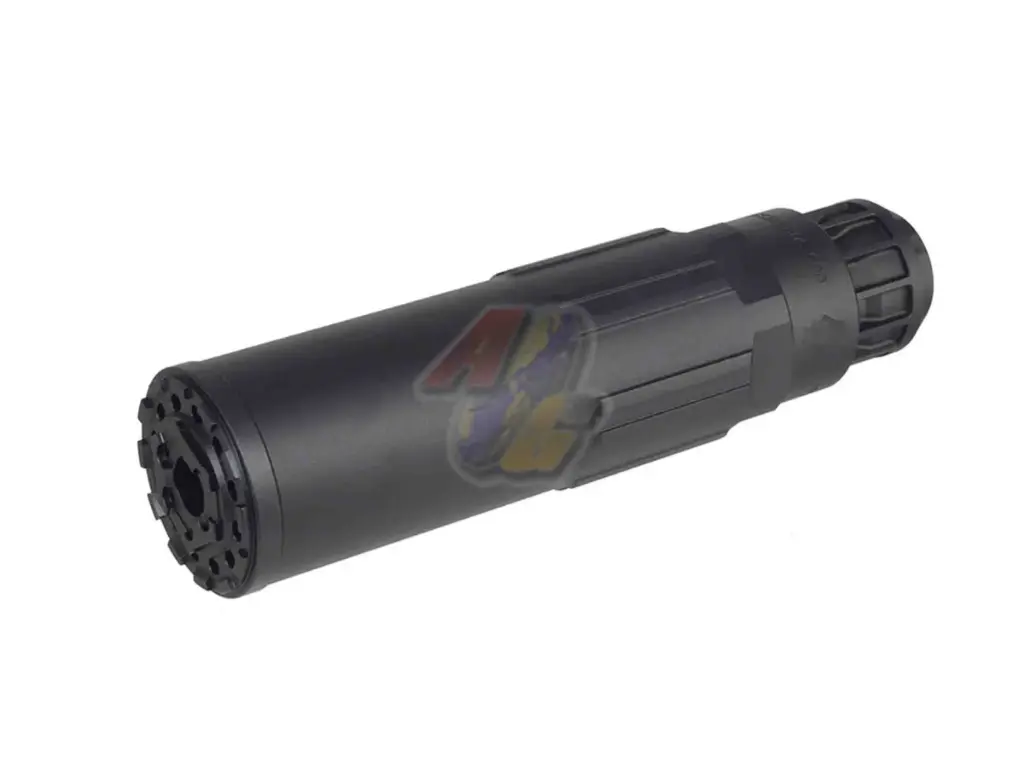 5KU CGS SCI-SIX Airsoft Suppressor with Steel Flash Hider (14mm-/ Black)