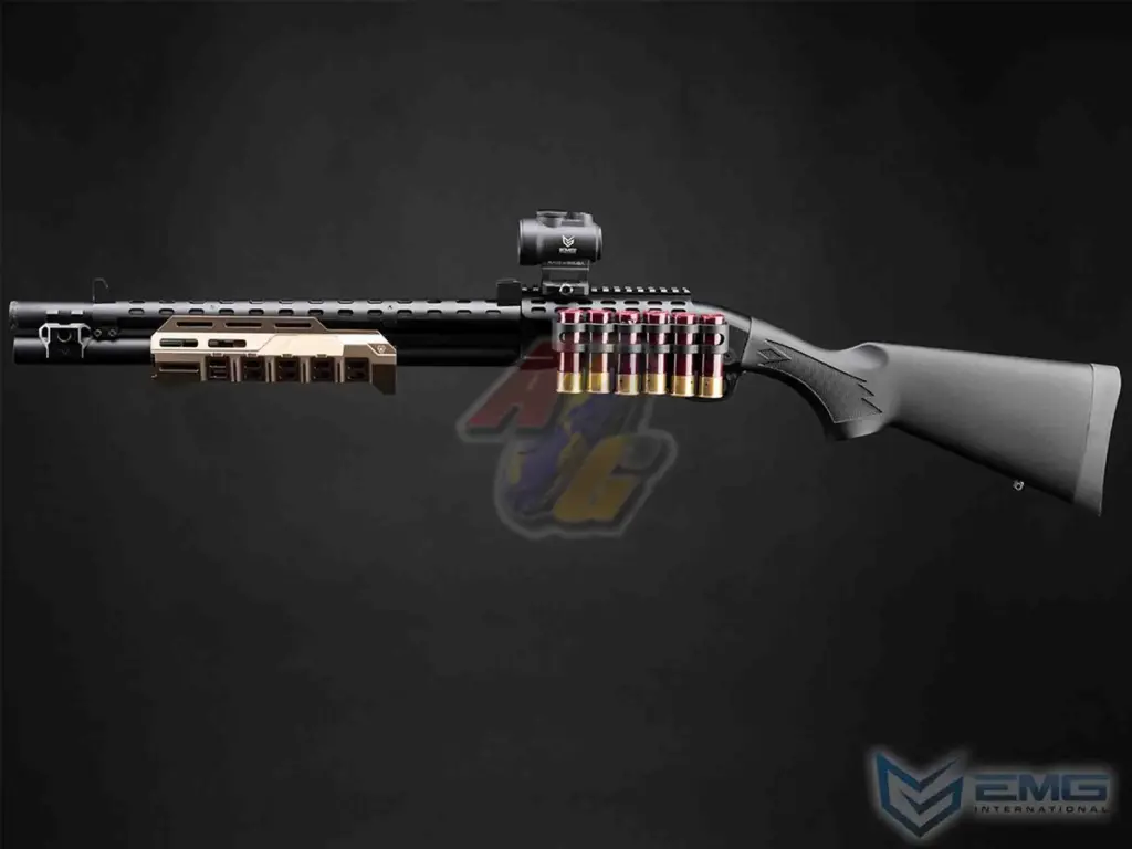 EMG Strike Industries Licensed M870 Co2 Powered Pump Action Shotgun - Dark Earth (by Golden Eagle)