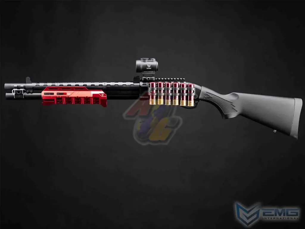 EMG Strike Industries Licensed M870 Co2 Powered Pump Action Shotgun - Red (by Golden Eagle)