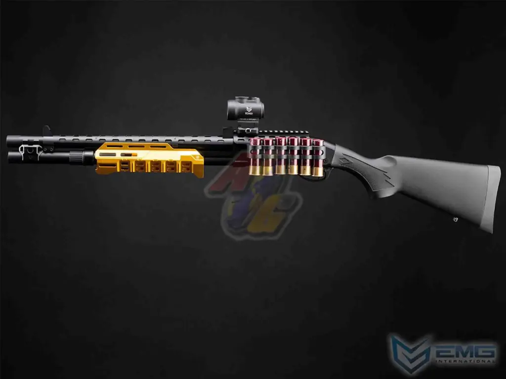 EMG Strike Industries Licensed M870 Gas Powered Pump Action Shotgun - Gold) (by Golden Eagle)
