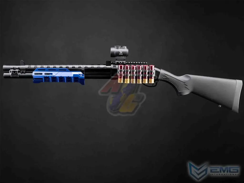 [GE-SG-8889B] EMG Strike Industries Licensed M870 Gas Powered Pump Action Shotgun - Blue (by Golden Eagle)