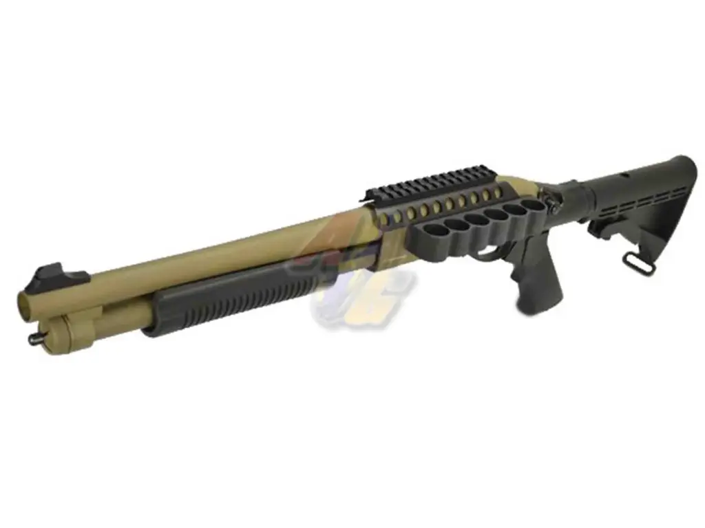 [GE-SG-8873T-CO2] Golden Eagle M870 Medium Tri-Shot Co2 Pump Action Shotgun - Tan