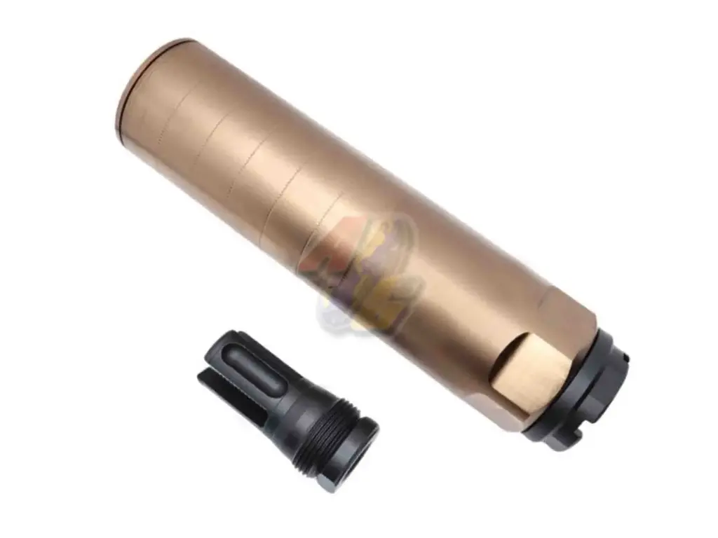Airsoft Artisan REX Style Dummy Silencer with 3 Prong Flash Hider (14mm-)