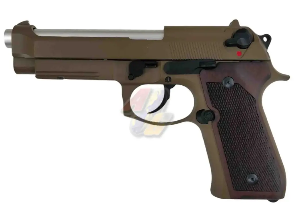 [SW-GP-SW-03W-TAN] Snow Wolf Beretta M92A1 GBB (Tan, Wood Grip)