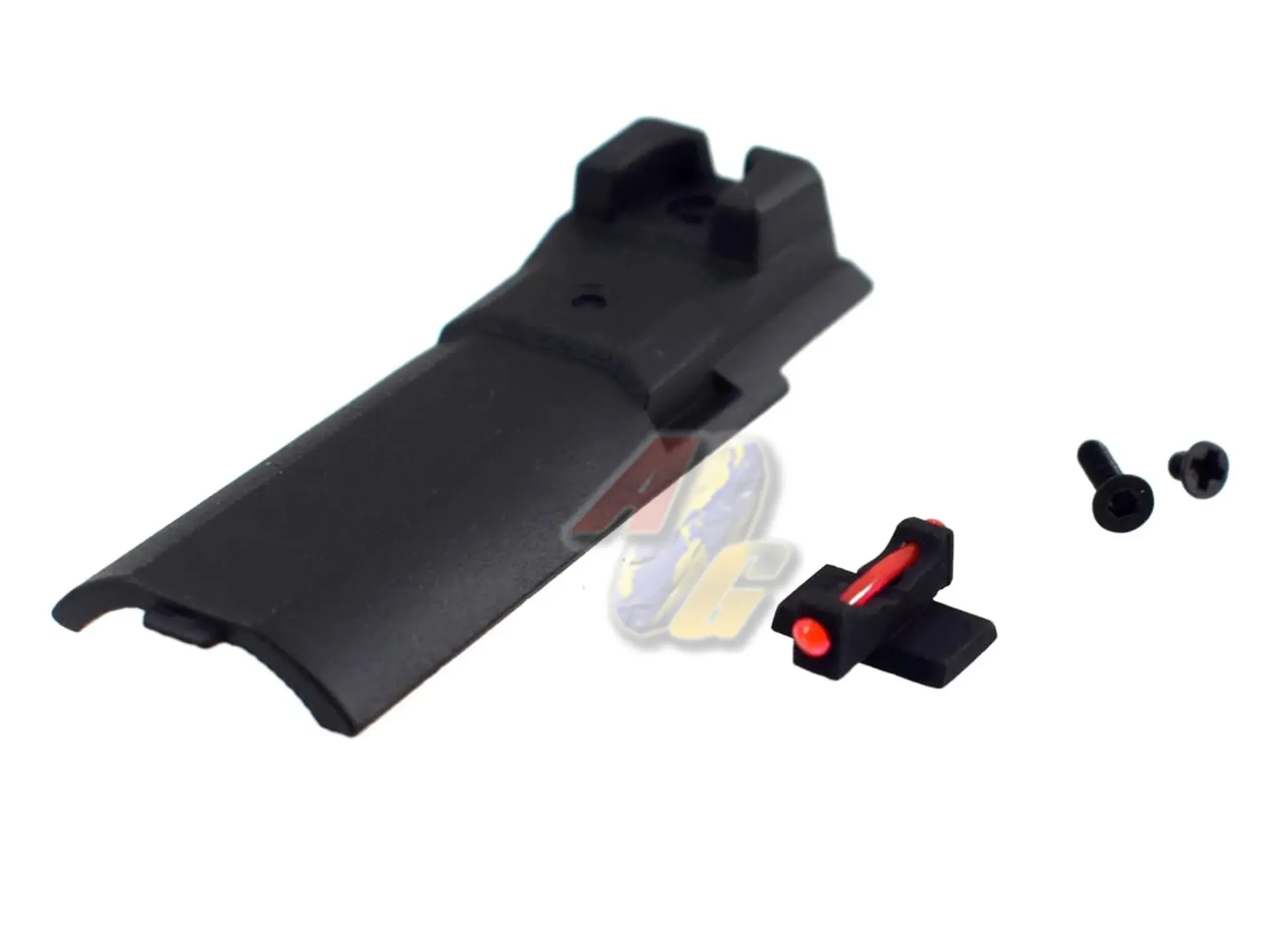 Army Armament Red Fiber Front Sight and Rear Sight Cover Set for R612 with RMR Cut Slide GBB