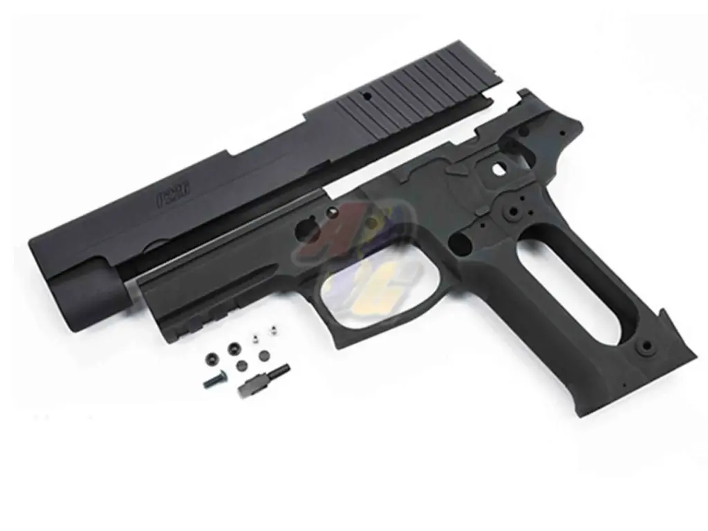 [GD-P226-15-BK] Guarder Aluminum Slide & Frame for Tokyo Marui P226 GBB Series - Late Ver. Marking (Black)