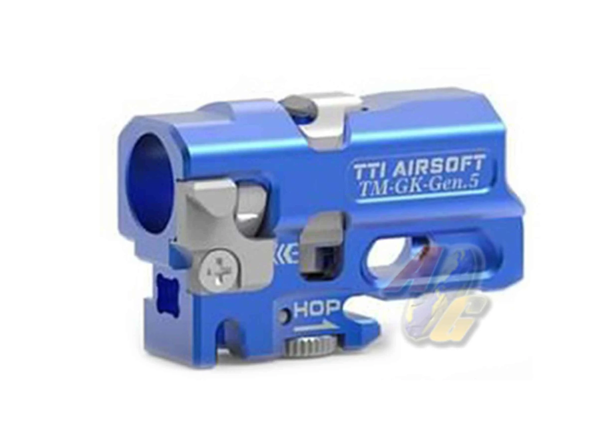 [TTI-P0045-BU] TTI Airsoft Infinity CNC Aluminum One Piece TDC Hop-Up Chamber for Tokyo Marui G17 Gen.5, G19 GBB - Blue