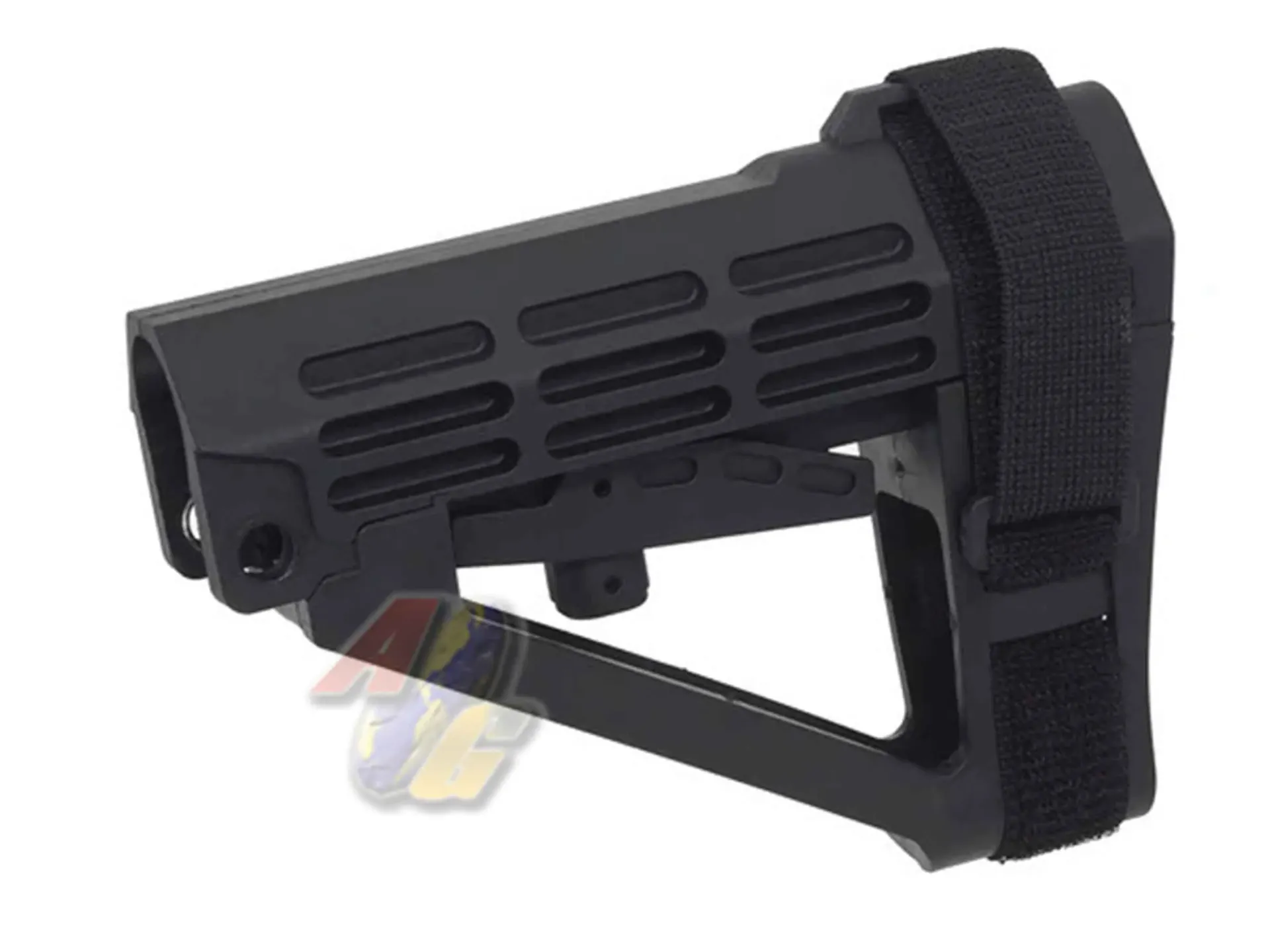 Double Bell SB Stabilizing Brace Stock for M4 Airsoft Rifle Series - Black
