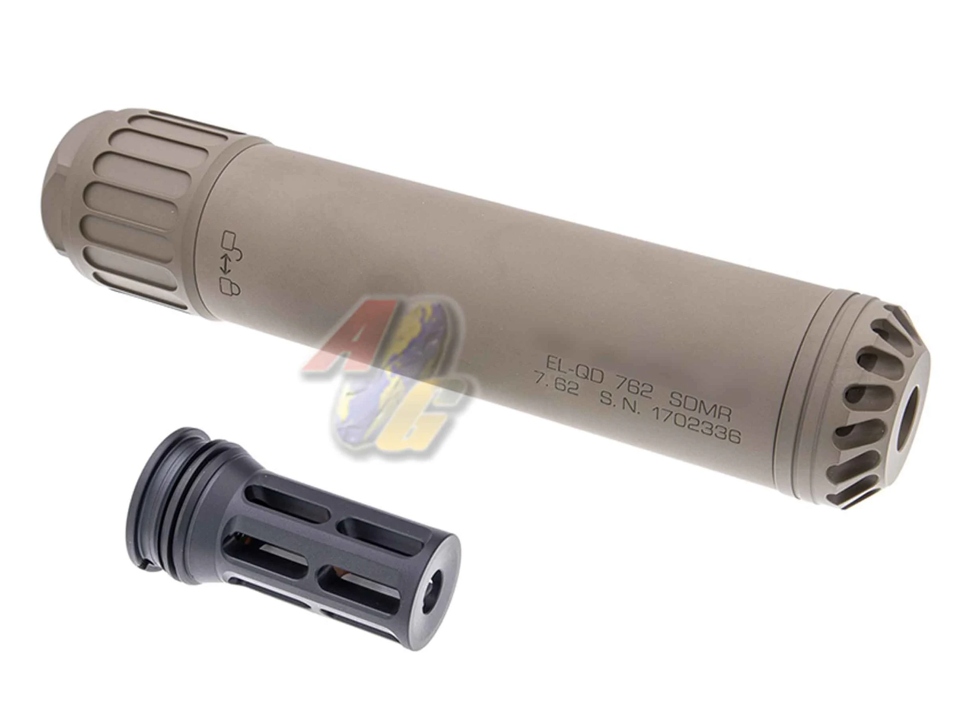 RGW HX-QD 762 Dummy Silencer - FDE (14mm) (Cerakote)