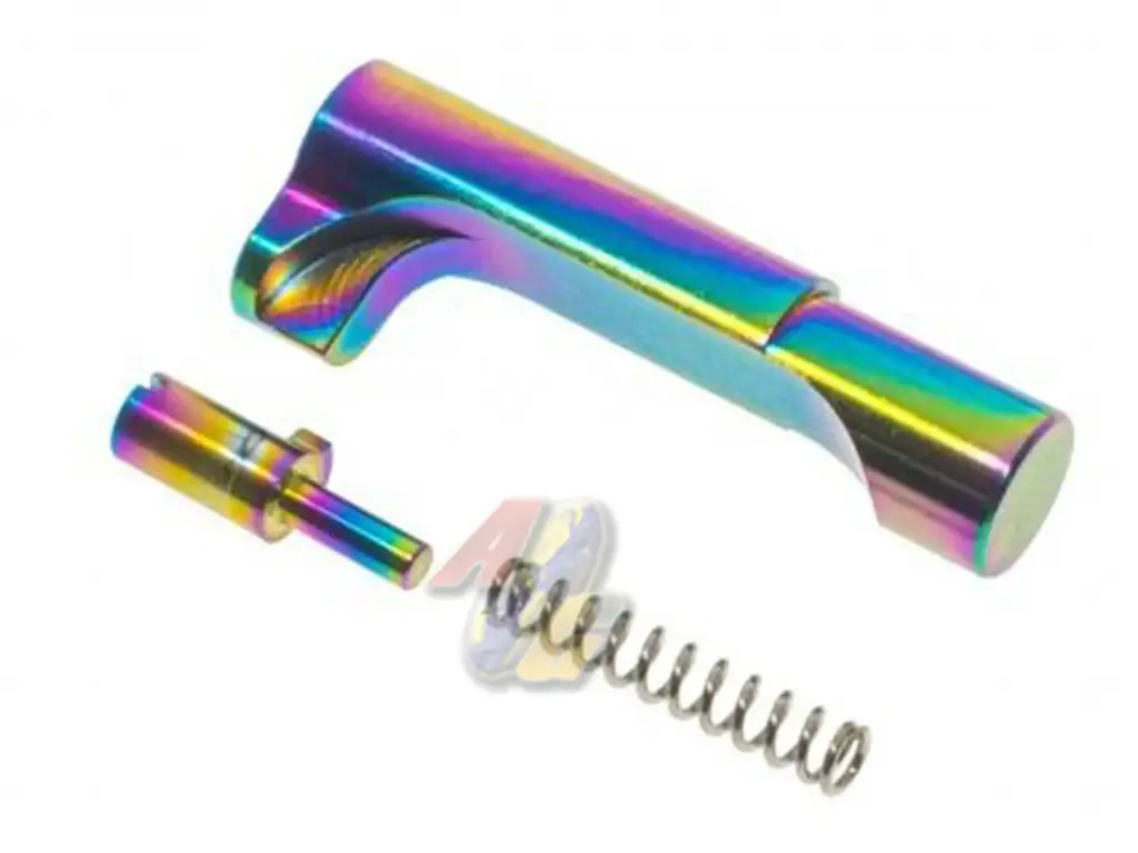 COWCOW Technology CNC Steel Match Grade Magazine Release for Tokyo Marui Hi-Capa GBB Series - Rainbow