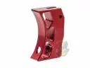 Revanchist Airsoft Aluminium Curved Adjustable Trigger for Tokyo Marui Hi-Capa Series GBB (Type E) (Red)