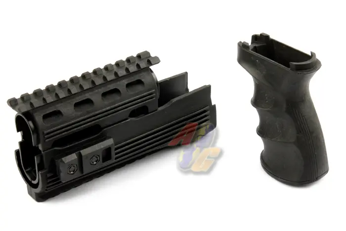 CMYA AK Railed Handguard with Tactical Grip Set (BK)