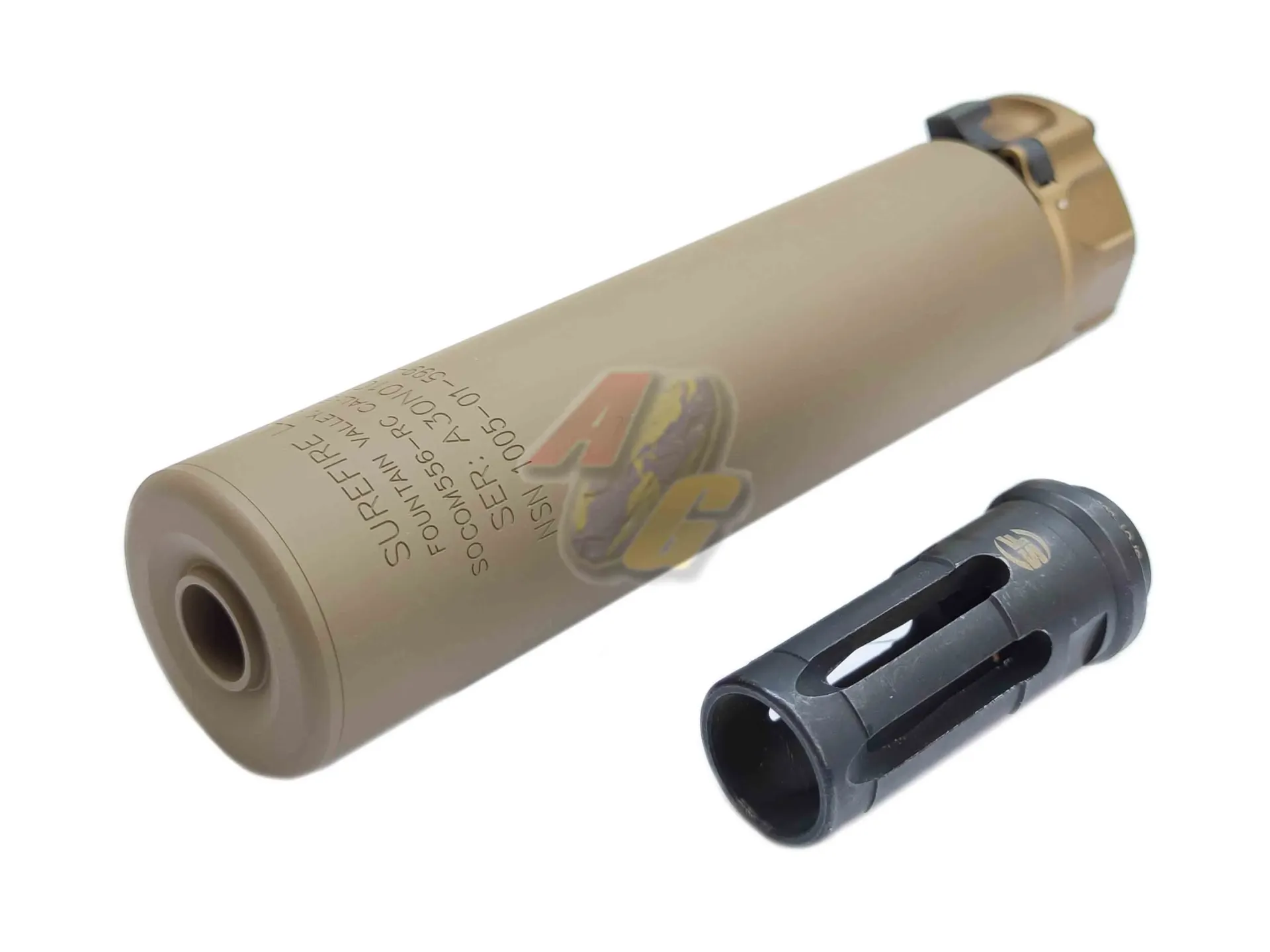Angry Gun Socom 416 Dummy Silencer with Flash Hider - FDE