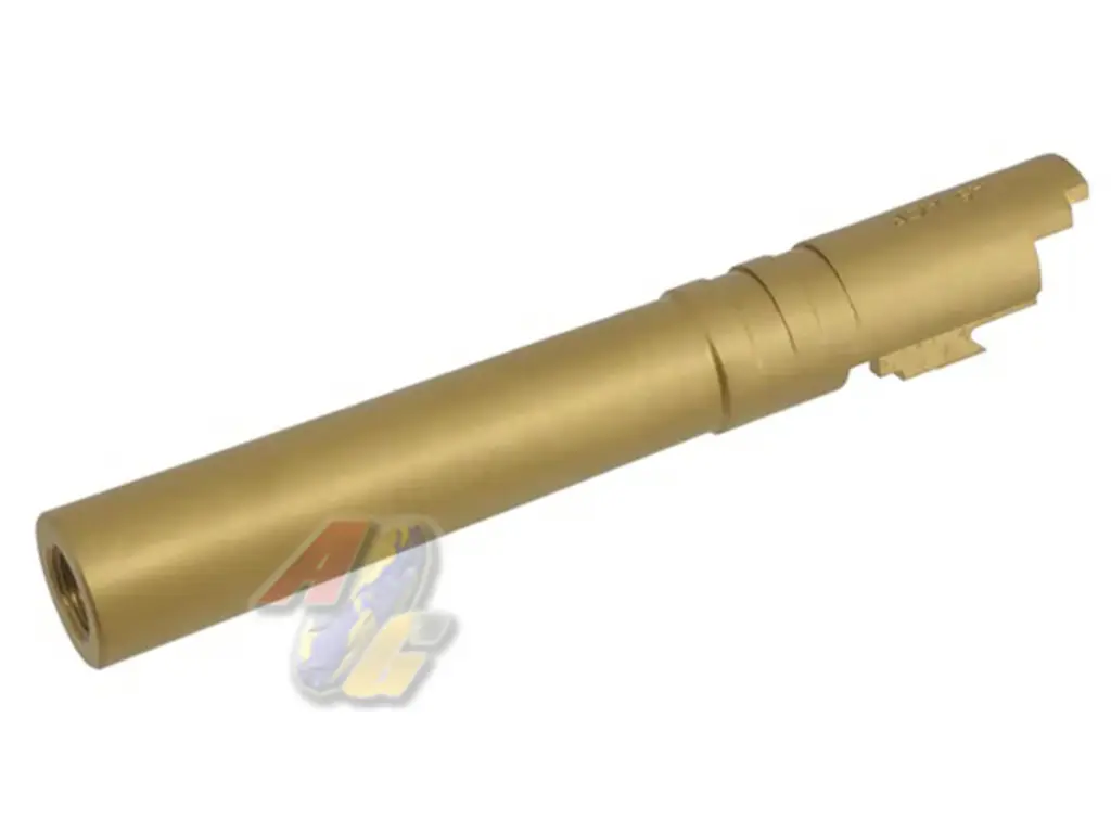 5KU Stainless Threaded Outer Barrel For Tokyo Marui Hi-Capa 5.1 Series GBB (Gold/ 5 Inch)