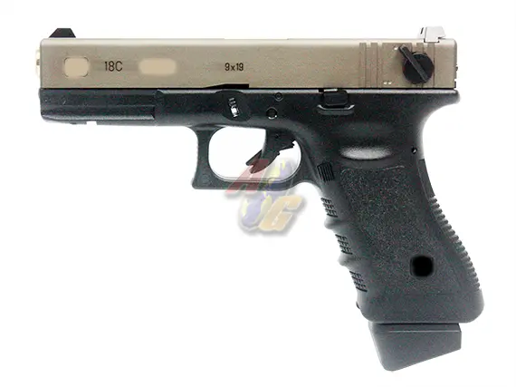 [AG-CGP-G18C-CIA] AG Custom Tokyo Marui G18C with Guarder CIA 60th CNC Aluminum Slide and Steel Outer Barrel - TAN