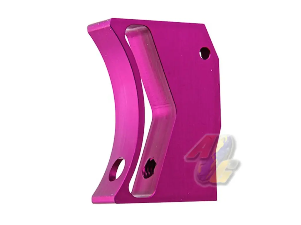 Revanchist Airsoft Aluminium Curved Adjustable Trigger for Tokyo Marui Hi-Capa Series GBB (Type D) (Purple)
