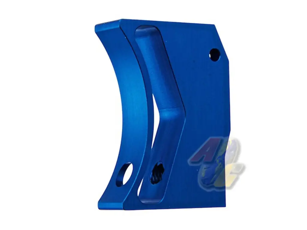 Revanchist Airsoft Aluminium Curved Adjustable Trigger for Tokyo Marui Hi-Capa Series GBB (Type D) (Blue)