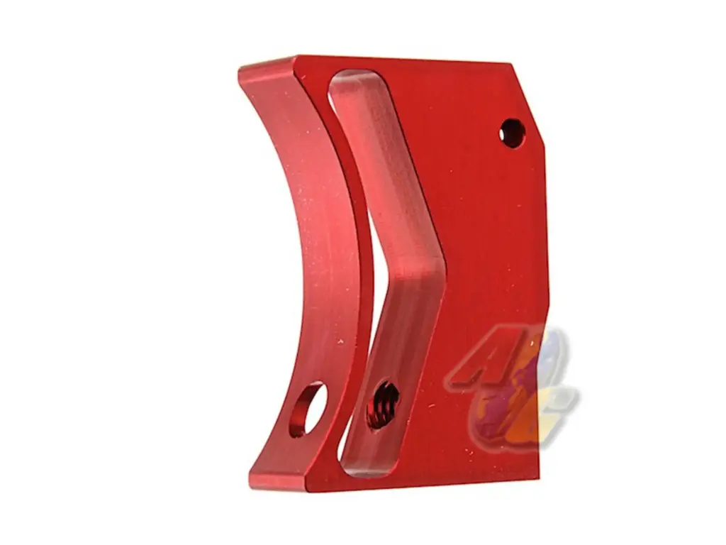 Revanchist Airsoft Aluminium Curved Adjustable Trigger for Tokyo Marui Hi-Capa Series GBB ( Type D/ Red )